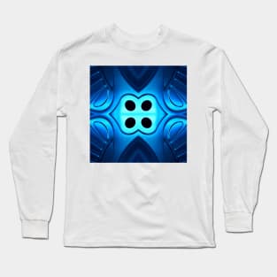 stainless steel sinks in futuristic patterns gunmetal blue TWO Long Sleeve T-Shirt
